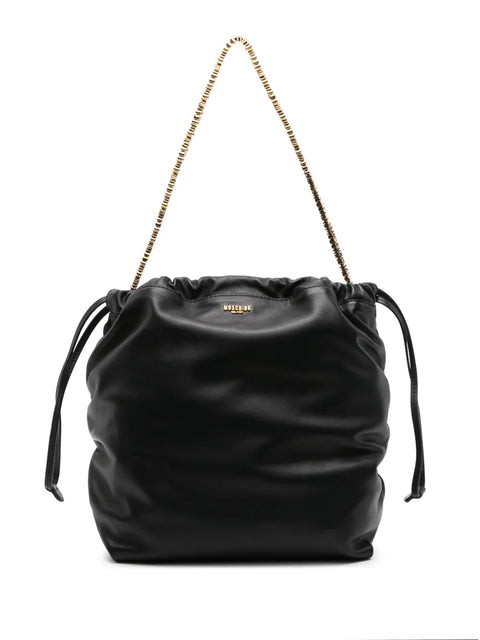 Moschino: Bolso shopper de piel